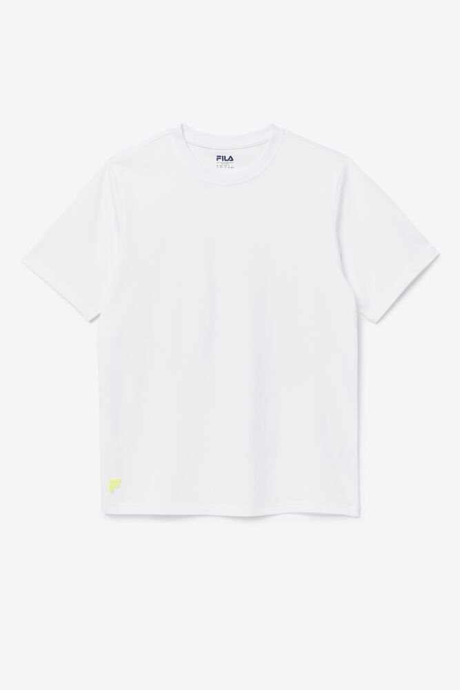 Fila T-Shirt Mens White - Vinny - Philippines 9041752-AX